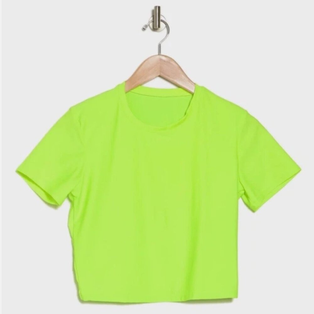 Good American Cropped swim tee